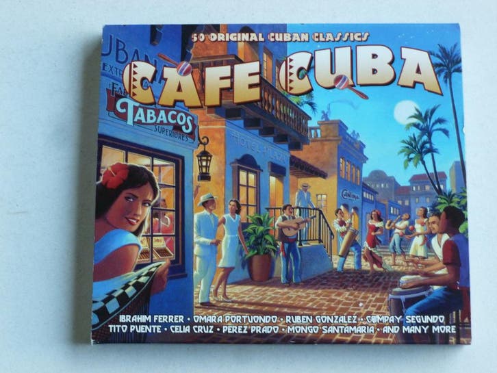 Cafe Cuba - 50 Original Cuban Classics (2 CD), Cd's en Dvd's, Cd's | Latin en Salsa, Zo goed als nieuw, Ophalen of Verzenden