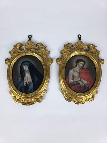 Scuola napoletana (XVII) - Ecce Homo e Mater Dolorosa