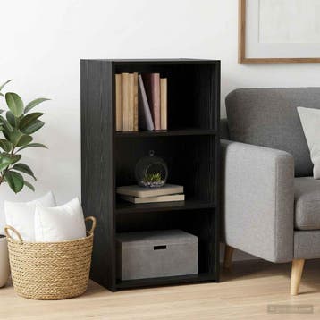 vidaXL Dressoir Zwart eiken 50 x 41 x 93 cm Bewerkt hout, Huis en Inrichting, Verzenden, Nieuw, Overige houtsoorten, Minder dan 50 cm
