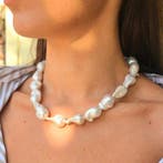 Parel - Zilver - Halsketting - Italiaans ambacht