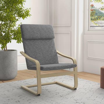 HOMCOM Living Room Armchair with cushion and Incurvated Armr, Verzenden, Nieuw