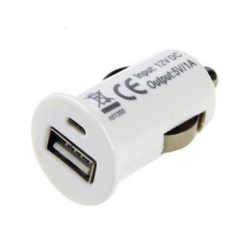 Compacte USB autolader - 1A - WIT, Ophalen of Verzenden, Nieuw