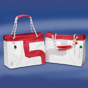 Trend Marine Sea Wave Shopping Bag-White / Black, Ophalen of Verzenden, Nieuw