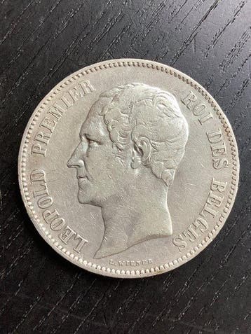 België. Leopold I. 5 Francs 1858 (Zonder minimumprijs), Postzegels en Munten