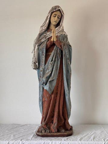 sculptuur, Holy Virgin Mary - XL - 91 cm - Eik - 1850