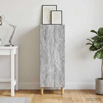 vidaXL Dressoir Grijs Sonoma 33 x 34,5 x 90 cm Bewerkt hout, Verzenden, Nieuw, Overige houtsoorten, Minder dan 50 cm
