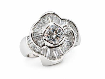 Statement ring - 18 karaat Witgoud - 2.08ct. tw. Diamant