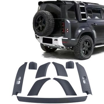 Beplating Land Rover Defender L663 90 Zwart, Ophalen of Verzenden, Nieuw