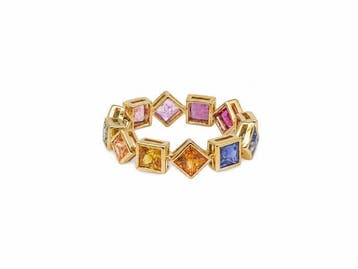 Eeuwigheidsring - 14 karaat Geel goud - 3.94ct. tw. Gemengde