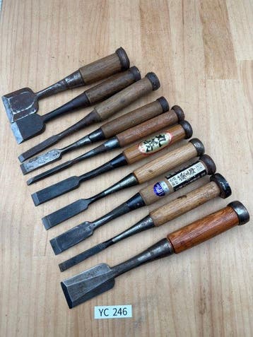Japanse timmermansgereedschapset – beitels CA246 Beitel - 0, Antiek en Kunst