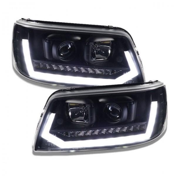 Koplampen VW T5 03-09 Devil Eyes real DRL LED Dynamisch, Auto-onderdelen, Overige Auto-onderdelen, Ophalen of Verzenden