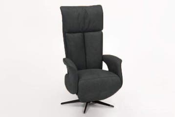 Relaxfauteuil Uitgeest - relaxfauteuils - Antraciet, Nieuw, Stof
