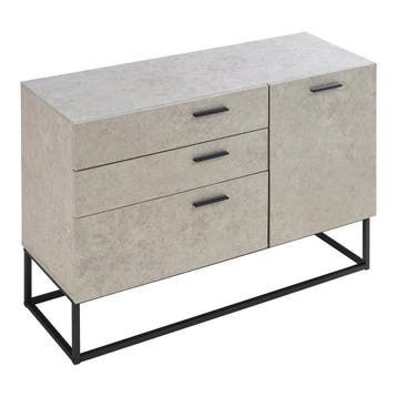 Sideboard Lavangen commode 75x100x35 cm betonkleurig licht e, Verzenden, Nieuw