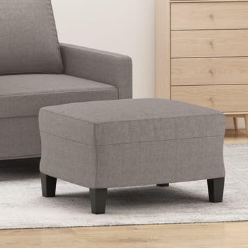 vidaXL Voetenbank 60x50x41 cm stof taupe, Huis en Inrichting, Banken | Voetenbanken en Poefen, Verzenden, Nieuw