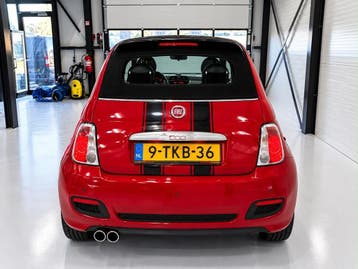 Fiat 500C Sport 0.9 Twinair 2014 Rood, Voorwielaandrijving, Gebruikt, Leder en Stof, Origineel Nederlands
