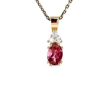 Audrey hanger 14 krt - Pink Sakura, Sieraden, Tassen en Uiterlijk, Ophalen of Verzenden, Nieuw
