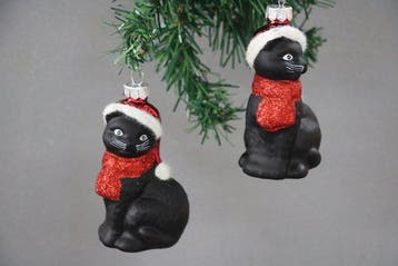 zwarte kat als kerstornament - Kerstballen Inge-Magic (2) -, Nieuw