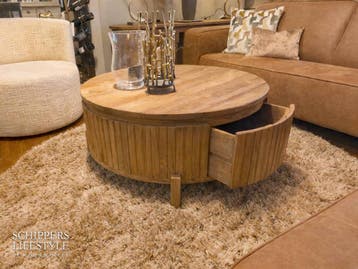 Salontafel gerecycled teak, Huis en Inrichting, Tafels | Salontafels, Nieuw