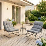 Tuinset Malmö 3-delige loungeset met tafel en 2 stoelen tuin, Tuin en Terras, Verzenden, Nieuw