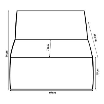 Element Hurvas voor modulaire zitbank middenstuk 76x97x108 c, Huis en Inrichting, Banken | Sofa's en Chaises Longues, Verzenden