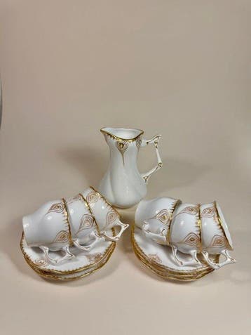 Sarreguemines - Koffieservies voor 6 (13) - Porselein