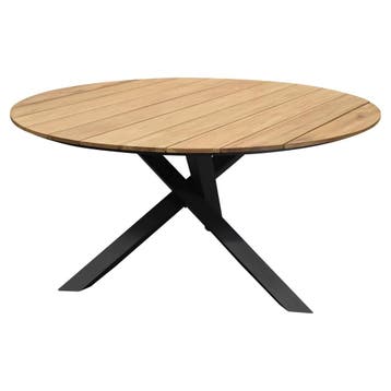San Jose dining tuintafel 150xH74 cm rond teak blad, Tuin en Terras, Tuintafels, Ophalen of Verzenden, Nieuw