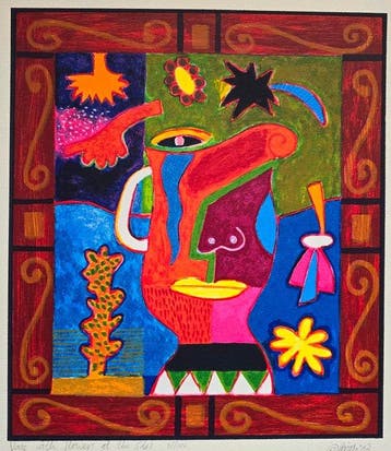 Clemens Briels (1946) - Vase With Flowers on The Side, Antiek en Kunst