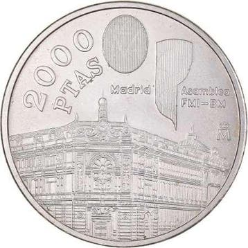 Spanje. 2000 Pesetas 1994 Real Casa de la Moneda de Madrid.