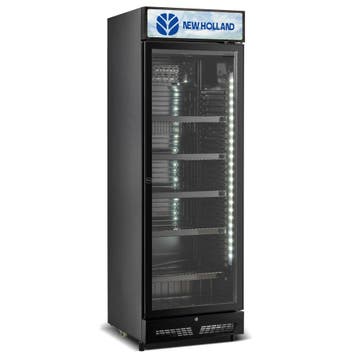 New Holland bierkoelkast glasdeur 400 liter Blackline, Nieuw in verpakking, Koelen en Vriezen