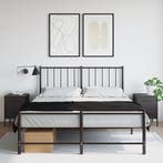 vidaXL Nachtkastjes 2 st 36x39x50,5 cm staal zwart, Minder dan 45 cm, Nieuw, Minder dan 55 cm, Verzenden