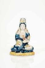 Goddess Kannon sculpture - sculptuur Emaille, Porselein, Een
