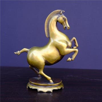 Beeld, Horse ornament - 23 cm - Koper