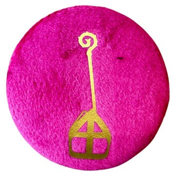 Baretspeld / button met Staf en Mijter roze, Ophalen of Verzenden, Nieuw