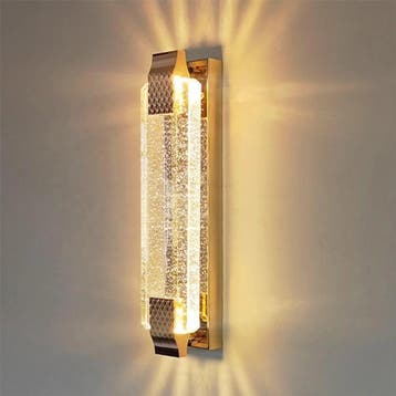 Gouden LED Wandlamp met Kristal 38 cm, Verzenden, Nieuw