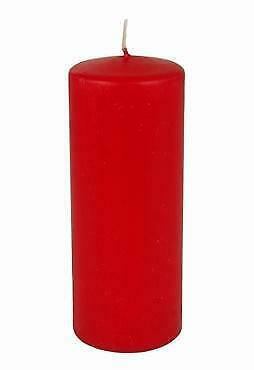 Stompkaarsen Rood Robijn, ø60x150 mm doos a 20 Stuks.