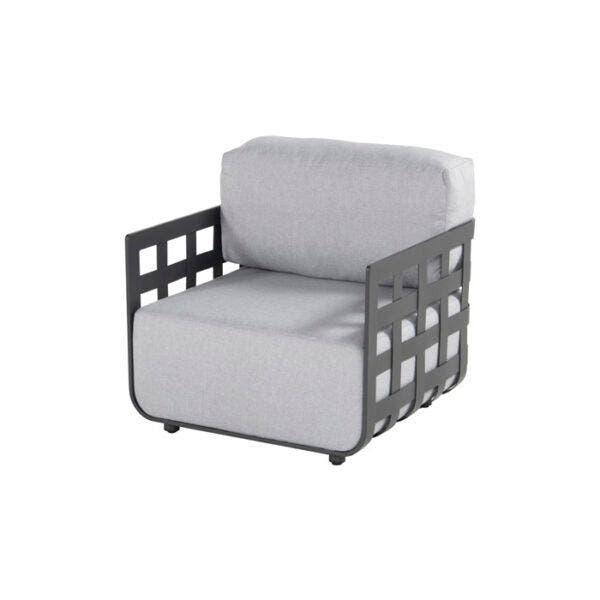 2dekans | Hartman Cestelli Loungestoel Aluminium Charcoal –, Huis en Inrichting, Stoelen, Zo goed als nieuw, Ophalen of Verzenden