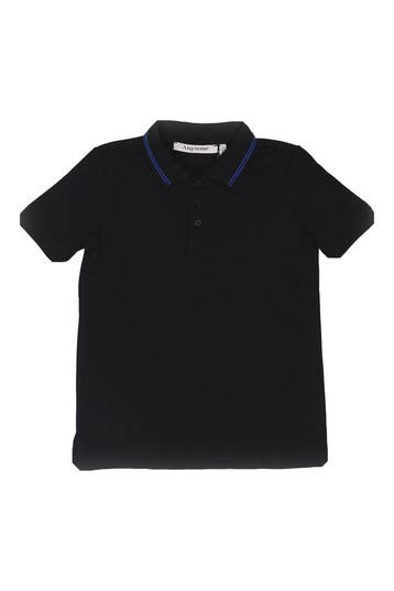 Anytime Polo Jongens in maat 128 Zwart, Verzenden, Zo goed als nieuw, Anytime, Jongen of Meisje
