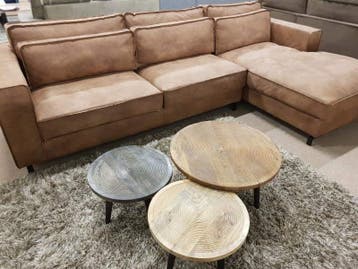 Loungebank Ilpendam - loungebanken - Beige, Nieuw, Stof