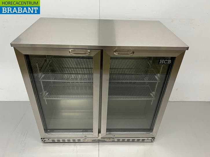 RVS Backbar Barkoeling Glazen klapdeuren 218 liter 90 cm, Zakelijke goederen, Horeca | Keukenapparatuur, Nieuw zonder verpakking