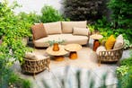 4SO Biarritz stoel-bank loungeset - Amber, Tuin en Terras, Tuinsets en Loungesets, Verzenden, Nieuw, Overige materialen, Loungeset