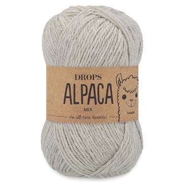DROPS Alpaca Mix - 9020 zeer lichtgrijs - Wol Garen, Ophalen of Verzenden, Nieuw