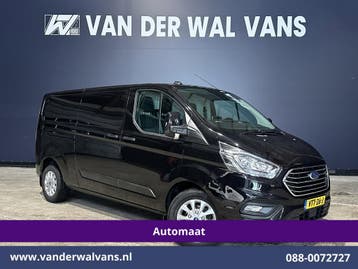 Ford Transit Custom | 2.0 TDCI 130pk Automaat L2H1 Euro6, Auto's, Automaat, Gebruikt, Euro 6, Zwart