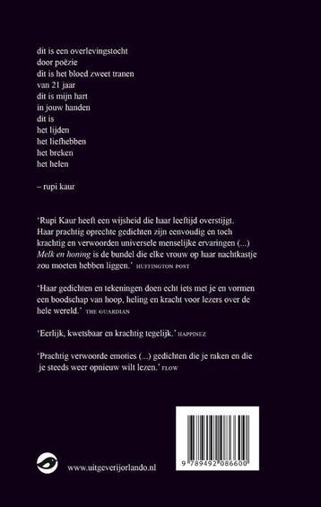 Melk en honing 9789492086600 Rupi Kaur, Boeken, Verzenden, Gelezen, Rupi Kaur