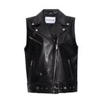 Stand Studio • zwart leren bikers vest • 40, Maat 38/40 (M), Stand Studio, Verzenden, Zwart