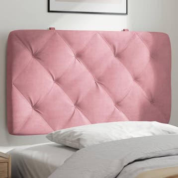vidaXL Hoofdbordkussen 90 cm fluweel roze, Huis en Inrichting, Verzenden, Nieuw, Stof