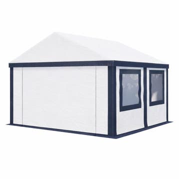 Ultimate Partytent PVC 4x4x2.2 meter in Wit-Antraciet, Tuin en Terras, Partytenten, Verzenden, Nieuw, 2 meter of meer, Partytent