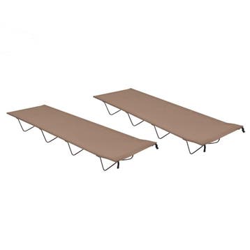 vidaXL Campingbedden 2 st 180x60x19 cm oxford stof en staal, Verzenden, Nieuw