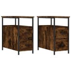 Nachtkastjes | Gerookt Eiken | Tweedekansje | OP=OP, Minder dan 45 cm, Nieuw, Hout, 55 tot 70 cm