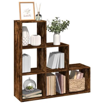 vidaXL Kamerscherm / boekenkast 3-laags 99x29x99 cm hout, Minder dan 50 cm, Verzenden, Nieuw, Minder dan 100 cm