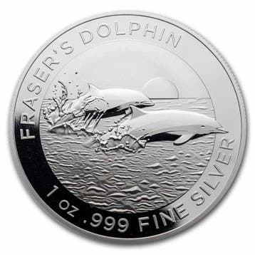 Frasers Dolphin 1 oz 2021 (RAM) (25.000 oplage), Verzenden, Losse munt, Zilver